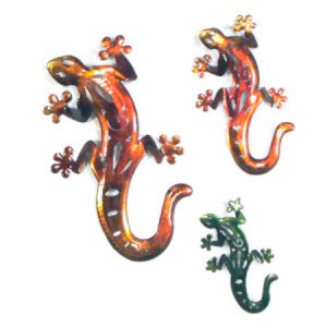 PMA-062          Tropical Lizards Set of 3 Large 10″ x 6″, Medium 7″ x 4″, Small 5″ x 3″
